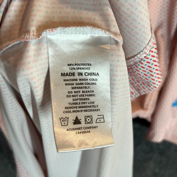 FootJoy Polo Shirt XL Red Geometric Performance Golf Preppy Stretch - Picture 7 of 10